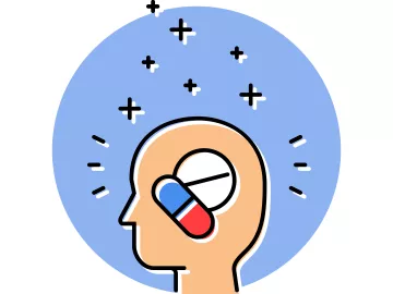 dessin tête cerveau et psychotropes 